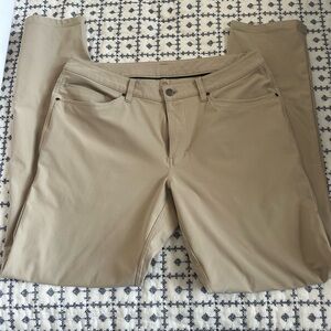Lululemon Men’s Tan Straight-Leg Pants, 34x32